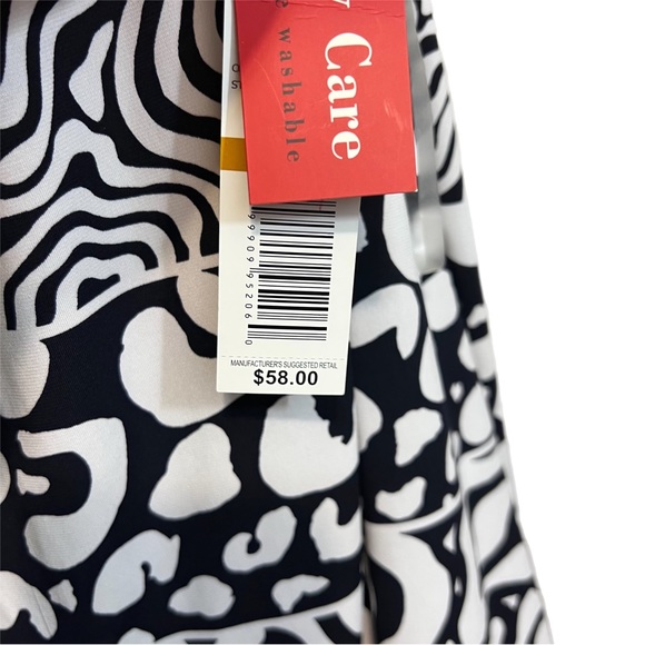 Rafaella woman Navy & White Mini Dress Sz.3XL Geographic Print New With … - Picture 14 of 16